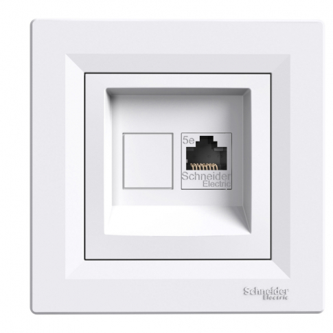 SCHNEIDER ELECTRIC - GNIAZDO KOMPUTEROWE POJEDYNCZE RJ45 KAT.5E UTP BIAŁY ASFORA - EPH4300121