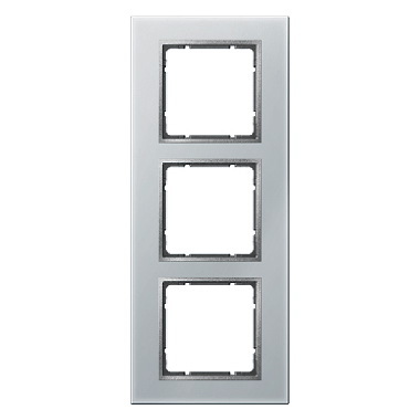 HAGER - RAMKA POTRÓJNA SZKLANA ALUMINIOWY B.7 - 10136414