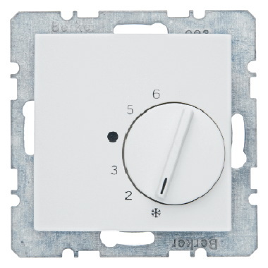 HAGER - REGULATOR TEMPERATURY POMIESZCZENIA Z ZESTYKIEM ZMIENNYM I ELEMENTEM CENTRALNYM BIAŁY B.3/B.7 - 20261909