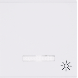 HAGER - KLAWISZ KONTROLNY Z SYMBOLEM „ŚWIATŁO" BIAŁY LUMINA 2 - WL6120