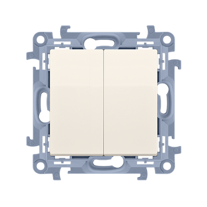 KONTAKT SIMON - ŁĄCZNIK ŚWIECZNIKOWY ZACISKI ŚRUBOWE 10AX 250V KREMOWY SIMON 10 - CW5.01/41