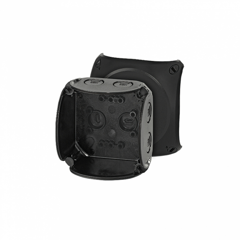 HENSEL - PUSZKA NATYNK 93X93X62 IP66 IP67 CZARNY BEZ ZACISKÓW KF 0200 B - 62000042