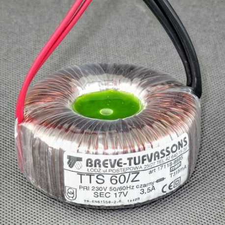 BREVE - TRANSFORMATOR JEDNOFAZOWY TOROIDALNY IP00 TTS 35/Z 230/ 24V DO OGÓLNEGO STOSOWANIA - 17124-9999