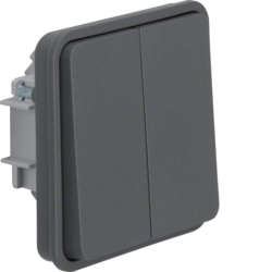 HAGER - ŁĄCZNIK ŚWIECZNIKOWY WSPÓLNE ZACISKI WEJŚCIOWE IP55 SZARY W.1 - 30553515
