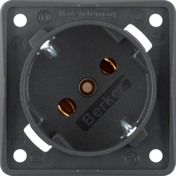 HAGER - GNIAZDO SCHUKO 45° MECHANIZM ANTRACYT MAT INTEGRO FLOW  - 841852525