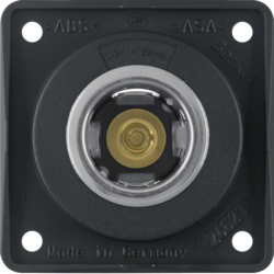 HAGER - GNIAZDO ZASILANIA 12 V MECHANIZM CZARNY MAT INTEGRO FLOW  - 845712503