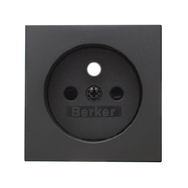 HAGER - ELEMENT CENTRALNY DO GNIAZDA Z UZIEMIENIEM Z PRZYSŁONAMI ANTRACYT MAT B.KWADRAT/B.3/B.7 - 3965768996