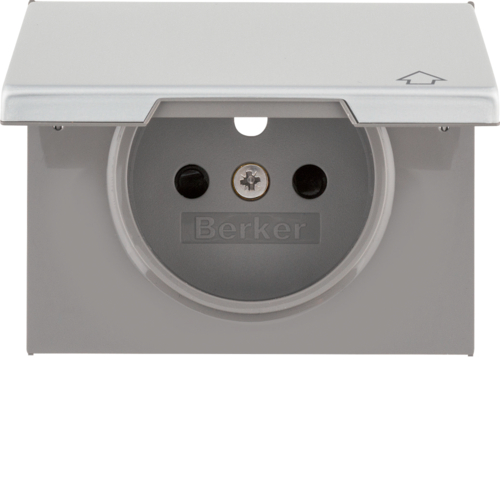 HAGER - ELEMENT CENTRALNY DO GNIAZDA Z UZIEMIENIEM Z POKRYWĄ ALUMINIUM K.5 - 3965777103
