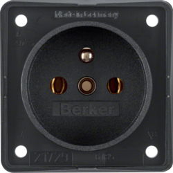 HAGER - GNIAZDO Z UZIEMIENIEM MECHANIZM CZARNY MAT INTEGRO FLOW - 9618505