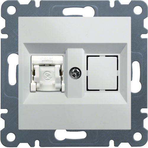 HAGER - GNIAZDO KOMPUTEROWE POJEDYNCZE RJ45 KAT. 5E FTP BIAŁY LUMINA - WL2130