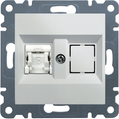 HAGER - GNIAZDO 1XRJ45 KAT.6 UTP BIAŁY LUMINA 2 - WL2150