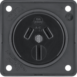 HAGER - GNIAZDO Z UZIEMIENIEM "AUSTRALIA" MECHANIZM CZARNY INTEGRO FLOW  - 9625605