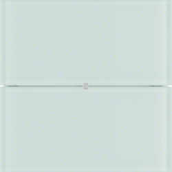 HAGER - PRZYCISK PODWÓJNY STANDARD SZKŁO BIAŁE B.IQ  - 75162090