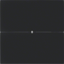 HAGER - PRZYCISK PODWÓJNY STANDARD SZKŁO CZARNE B.IQ  - 75162092