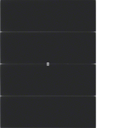 HAGER - PRZYCISK POCZWÓRNY STANDARD SZKŁO CZARNE B.IQ  - 75164092