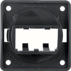 HAGER - PŁYTKA NOŚNA DO 2 MODUŁÓW MINI-COM CZARNY POŁYSK INTEGRO FLOW - 9455905