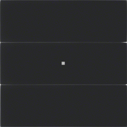 HAGER - PRZYCISK POTRÓJNY STANDARD SZKŁO CZARNE B.IQ  - 75163092