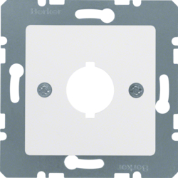 HAGER - PŁYTKA CENTRALNA Z OTWOREM ŚR.18.8 MM DO GNIAZDA WYRÓWNANIA POTENCJAŁU POJEDYNCZEGO BIAŁY MAT Q.1/Q.3 - 14311909