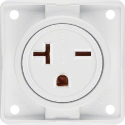 HAGER - GNIAZDO Z UZIEMIENIEM "USA/CANADA" NEMA 6-20 R MECHANIZM BIAŁY POŁYSK INTEGRO FLOW  - 862542509