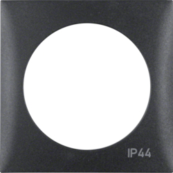 HAGER - RAMKA POJEDYNCZA Z NADRUKIEM "IP44" BEZ USZCZELKI ANTRACYT MAT INTEGRO FLOW  - 918272595