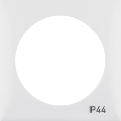 HAGER - RAMKA POJEDYNCZA Z NADRUKIEM "IP44" BEZ USZCZELKI BIAŁY POŁYSK INTEGRO FLOW  - 918272599