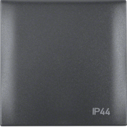 HAGER - RAMKA Z POKRYWĄ Z NADRUKIEM "IP44" ANTRACYT MAT INTEGRO FLOW - 918282595