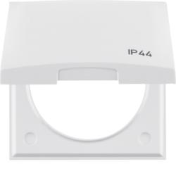 HAGER - RAMKA Z POKRYWĄ Z NADRUKIEM "IP44" BIAŁY POŁYSK INTEGRO FLOW - 918282599