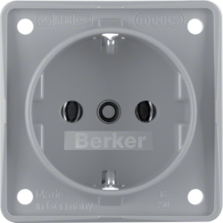 HAGER - GNIAZDO SCHUKO SZARY MAT INTEGRO FLOW  - 941852506