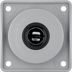 HAGER - GNIAZDO ZASILAJĄCE 12 V SAMOCHODOWE SZARY POŁYSK INTEGRO FLOW  - 945172507