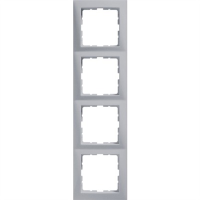 HAGER - RAMKA POCZWÓRNA ALUMINIUM MAT LAKIEROWANY B.KWADRAT - 5310148994