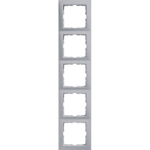 HAGER - RAMKA PIĘCIOKROTNA ALUMINIUM MAT LAKIEROWANY B.KWADRAT - 5310158994