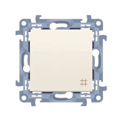 KONTAKT SIMON - ŁĄCZNIK KRZYŻOWY ZACISKI ŚRUBOWE 10AX 250V KREMOWY SIMON 10 - CW7.01/41