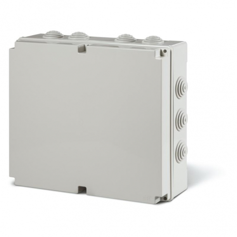 SCAME - PUSZKA NATYNK 380X300X120MM Z DŁAWNICAMI IP55 SZARY SCABOX - 685.010