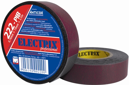 ANTICOR - TAŚMA ELEKTROIZOLACYJNA SAMOWULKANIZACYJNA PIB 19X7.5 ELECTRIX 222 - PE-222PIB0-0019007