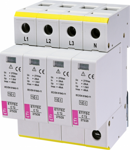 ETI - OGRANICZNIK PRZEPIĘĆ AC T2 (C) ETITEC C T2 275/20 4+0 - 002440395