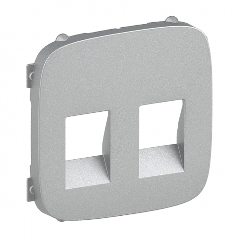 LEGRAND - PLAKIETKA GNIAZDA GŁOŚNIKOWEGO PODWÓJNEGO ALUMINIUM VALENA ALLURE - 755377