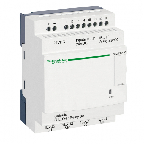 SCHNEIDER ELECTRIC - STEROWNIK 8WE_D/4WY_P 24VDC RTC ZELIO LOGIC - SR2E121BD