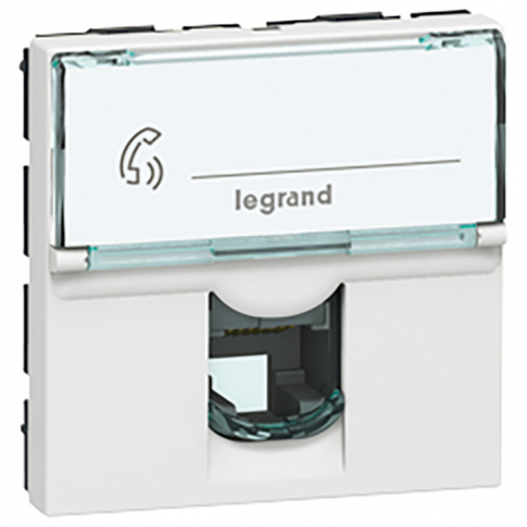 LEGRAND - GNIAZDO TELEFONICZNE RJ12 - 2 MODUŁY 6 STYKÓW BIAŁE MOSAIC - 078732