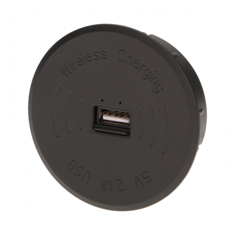 ORNO - ŁADOWARKA BEZPRZEWODOWA Z PORTEM USB, CZARNA. - OR-AE-1367/B