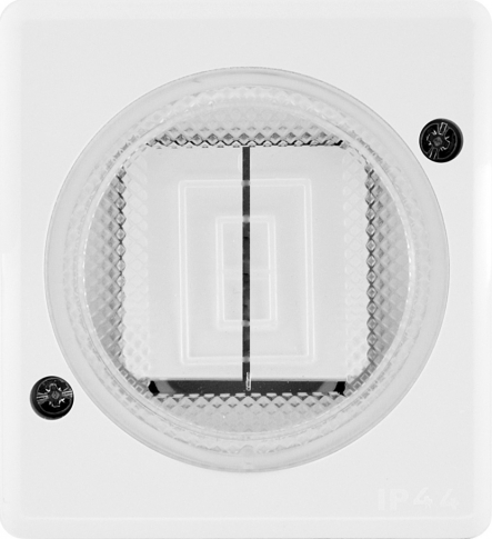 KOS - ŁĄCZNIK PODWÓJNY (ŚWIECZNIKOWY) P/T BRYZGOSZCZELNY, 10A, 250V~, IP 44 PH 020 TROL - 140405