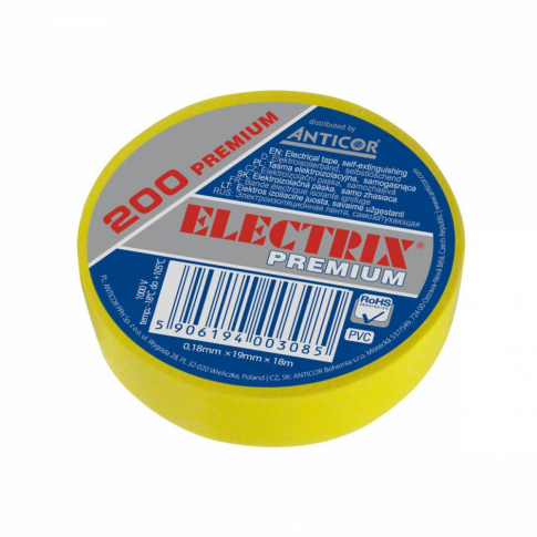 ANTICOR - TAŚMA ELECTRIX 200 19X18 ŻÓŁTY PREMIUM. - PE-200P181-0019018**
