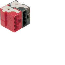 HAGER - ZACISK SYSTEMOWY 2 BIEGUNOWY (CZERWONY/CZARNY) - TG008