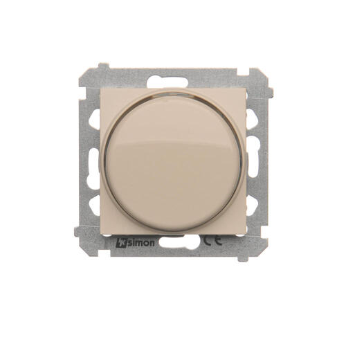 KONTAKT SIMON - Ściemniacz obrotowy do LED ściemnialnych 230 V (moduł) 2–250 W; kremowy. Maksymalna ilość zródeł LED - 10 szt. - DS9L.01/41