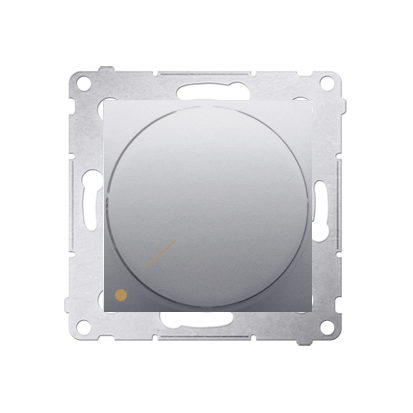 KONTAKT SIMON - Ściemniacz obrotowy do LED ściemnialnych 230 V (moduł) 2–250 W; srebrny mat. Maksymalna ilość zródeł LED - 10 szt. - DS9L.01/43