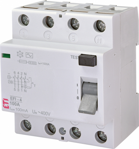 ETI - WYŁĄCZNIK RÓŻNICOWOPRĄDOWY EFI-4 AC 100/0.1 - 002062153
