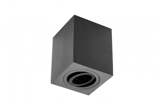 GTV - OPRAWA SUFITOWA MAX 50W 90X90X115MM, IP20 KWADRATOWA CZARNA ALUMINIUM SENSA. - OS-SEN5097KWCZ-00