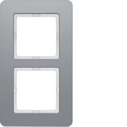 HAGER - RAMKA PODWÓJNA, ALUMINIUM Q.7 . - 10126074