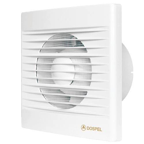DOSPEL SPÓŁKA AKCYJNA - WENTYLATOR ŚCIENNY Z PRZEPUSTNICĄ 158X158X56MM  FI 100 15W  BIAŁY STYL 100 S-P - 007-0001P