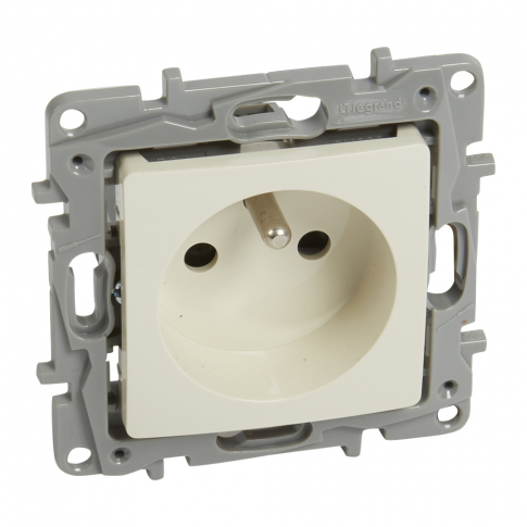 LEGRAND - GNIAZDO 2P+Z 16A Z PRZESŁONAMI KREMOWY NILOE. - 764627