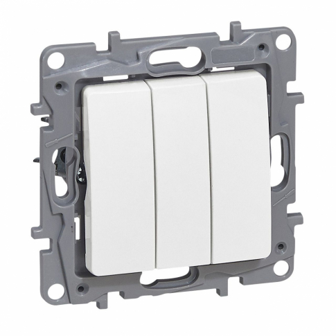 LEGRAND - ŁĄCZNIK POTRÓJNY ZACISKI ŚRUBOWE 10AX BIAŁY NILOE2 - 764503